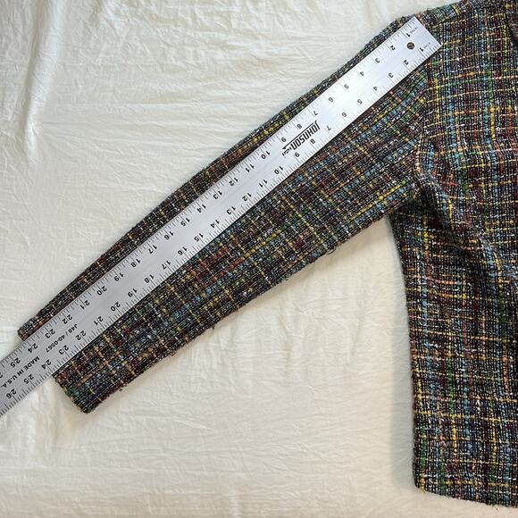 Christopher & Banks large multi-color woven wool blend jacket with pockets - Picture 11 of 11